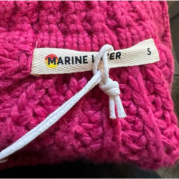 MARINE LAYER Oversized Crewneck Sweater Rose Violet Size Small New with tags - Picture 4 of 6